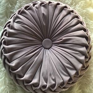 Purple round pillow